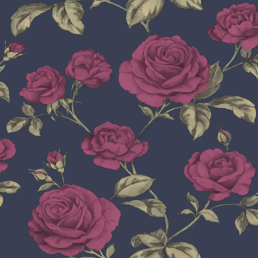 Tapet Boutique Blommor Metallic 104135