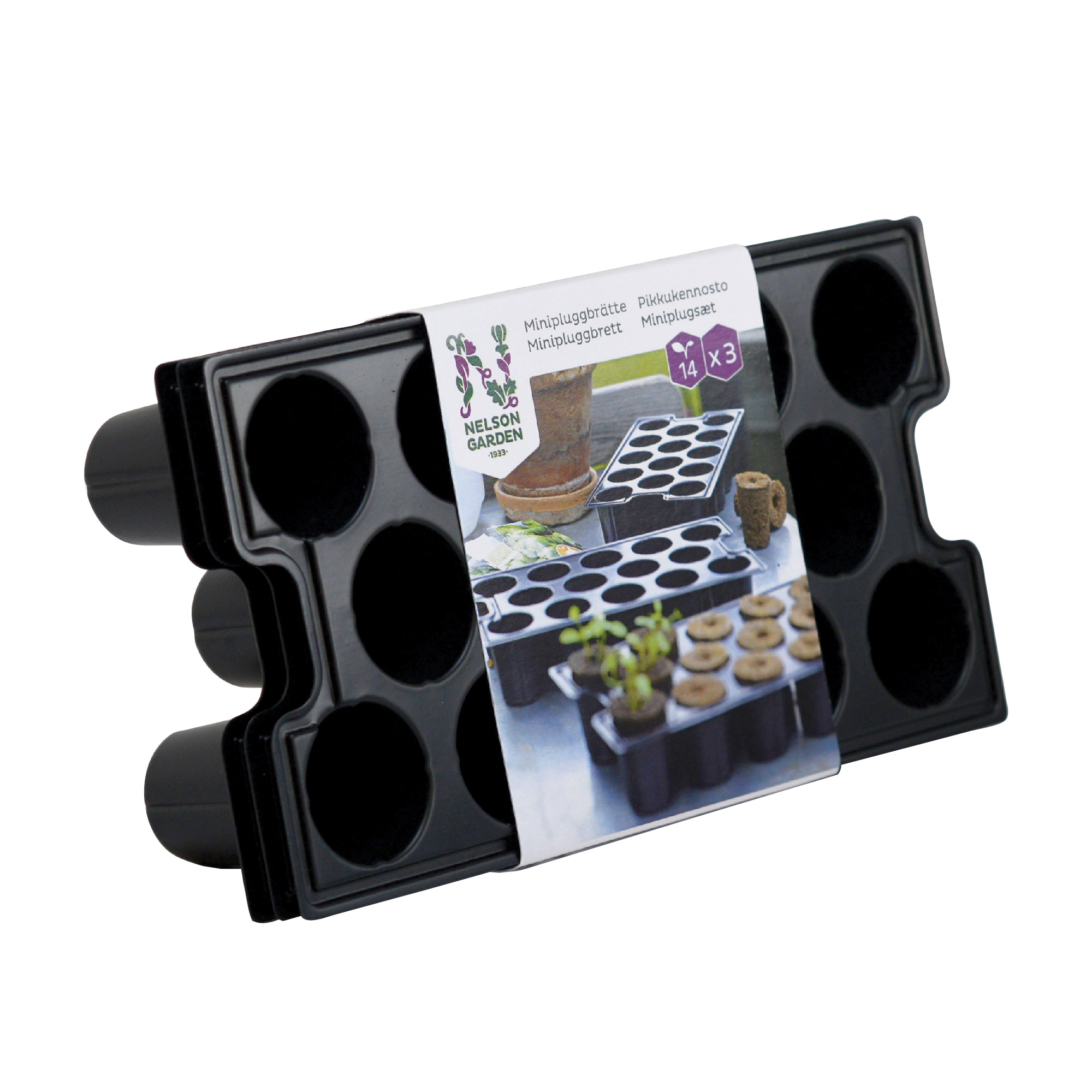 Minipluggbrätte Nelson Garden 3-pack