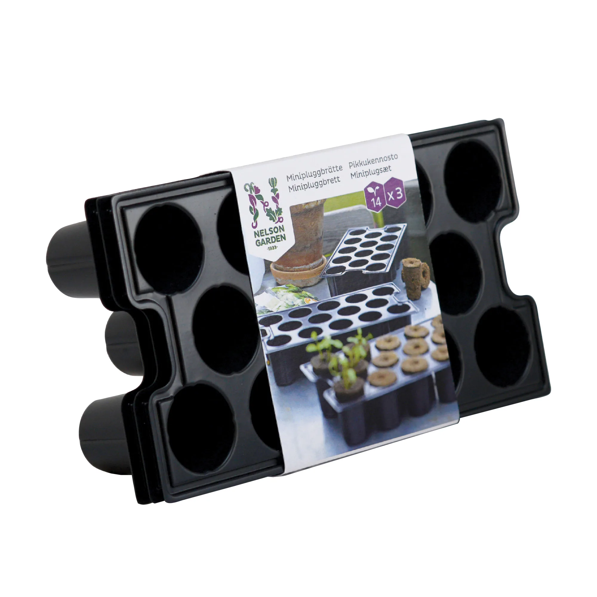 Minipluggbrätte Nelson Garden 3-pack