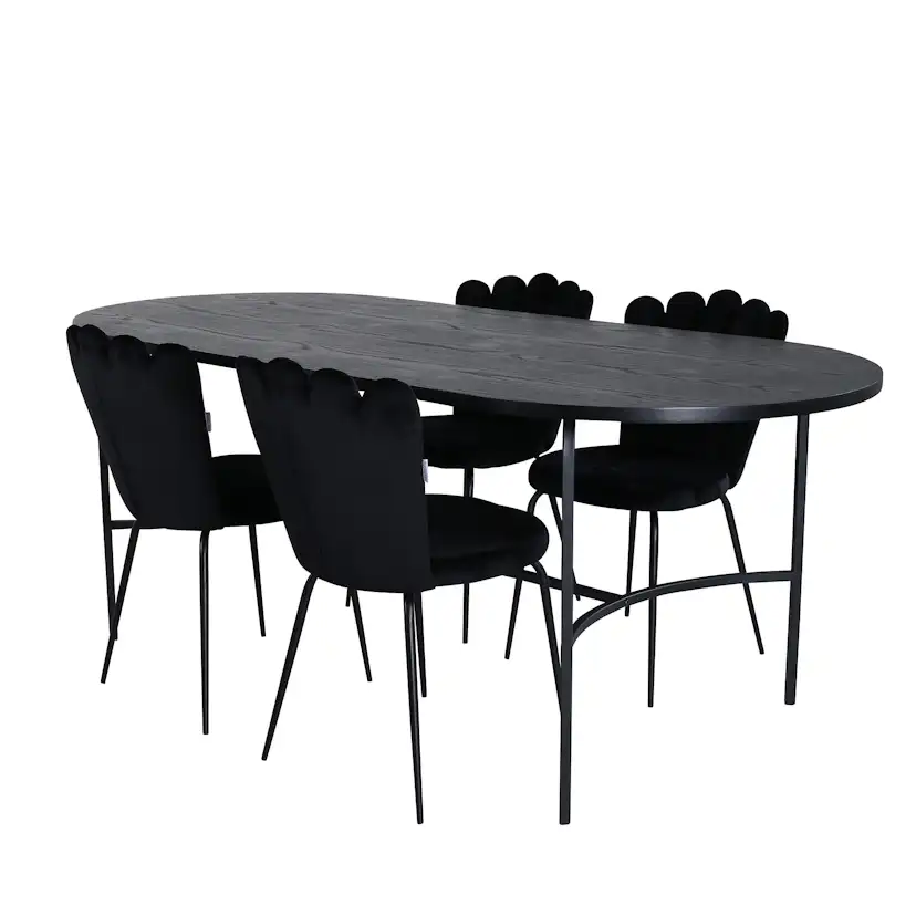 Matgrupp Venture Home San Francisco med 4 Limhamn Light Stolar