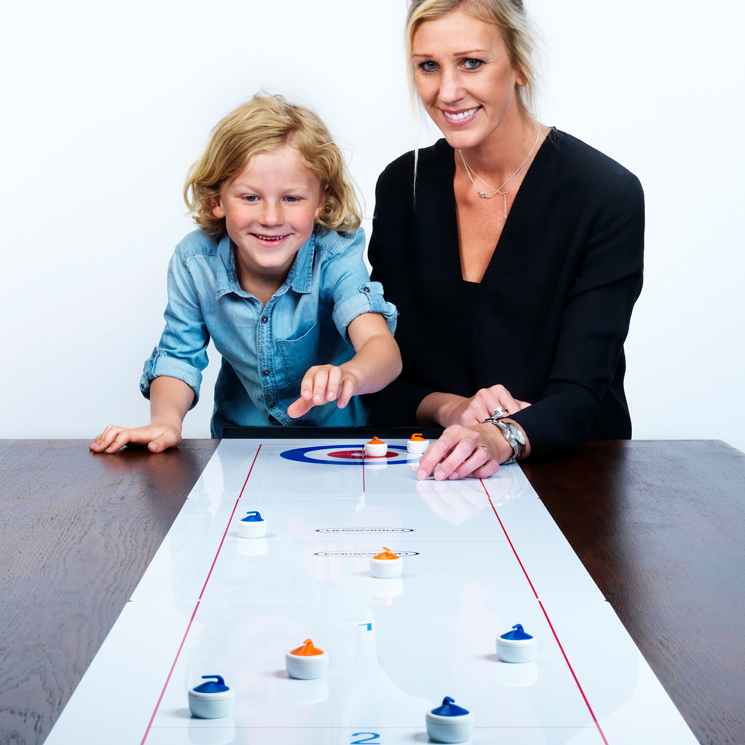 Bordsspel Gamesson Curling & Shuffleboard med Stenar