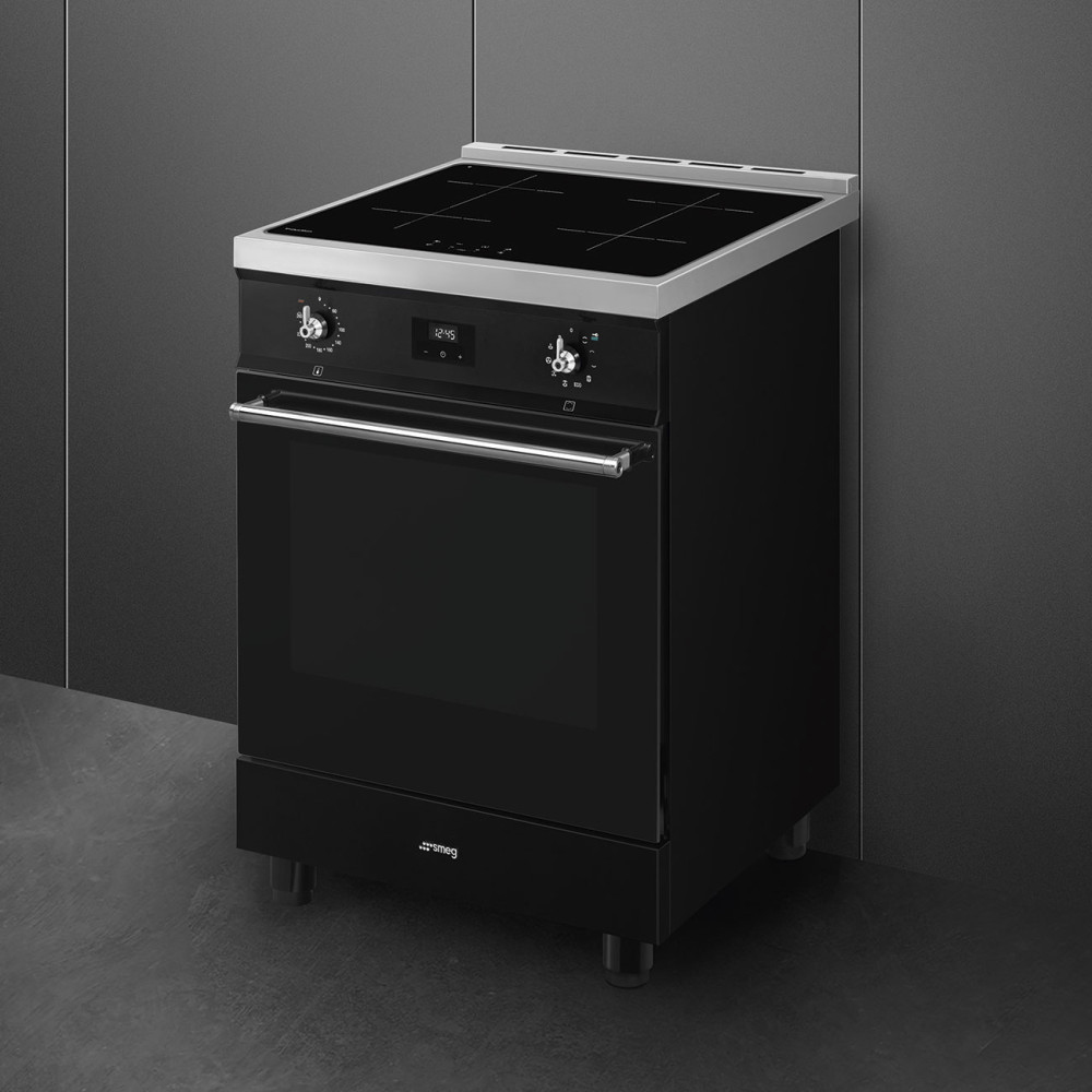 Induktionsspis Smeg C6IPBLT2 Svart Rostfritt Stål