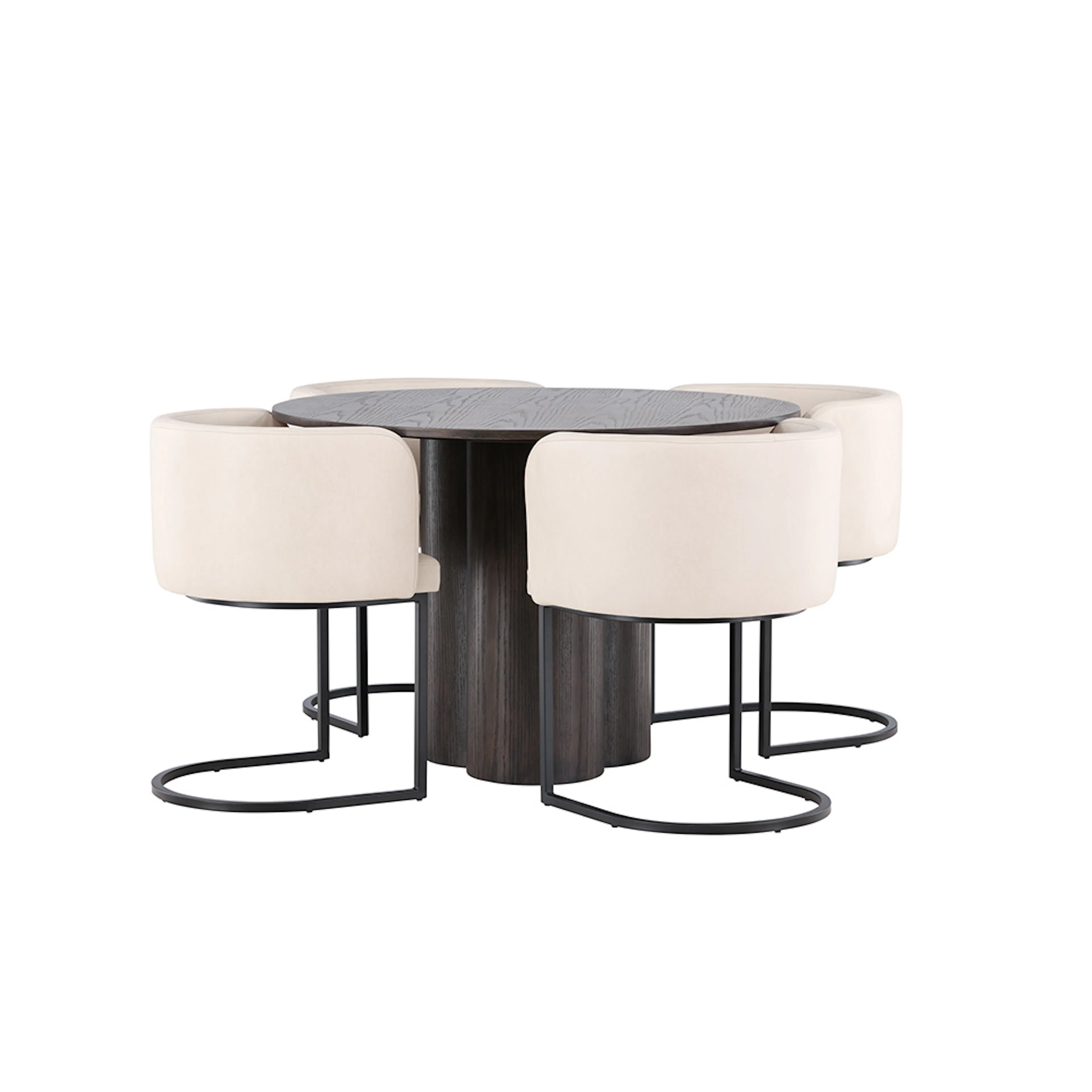 Matgrupp Venture Home Olivia Ø 110 cm med 4 Simrishamn Stolar