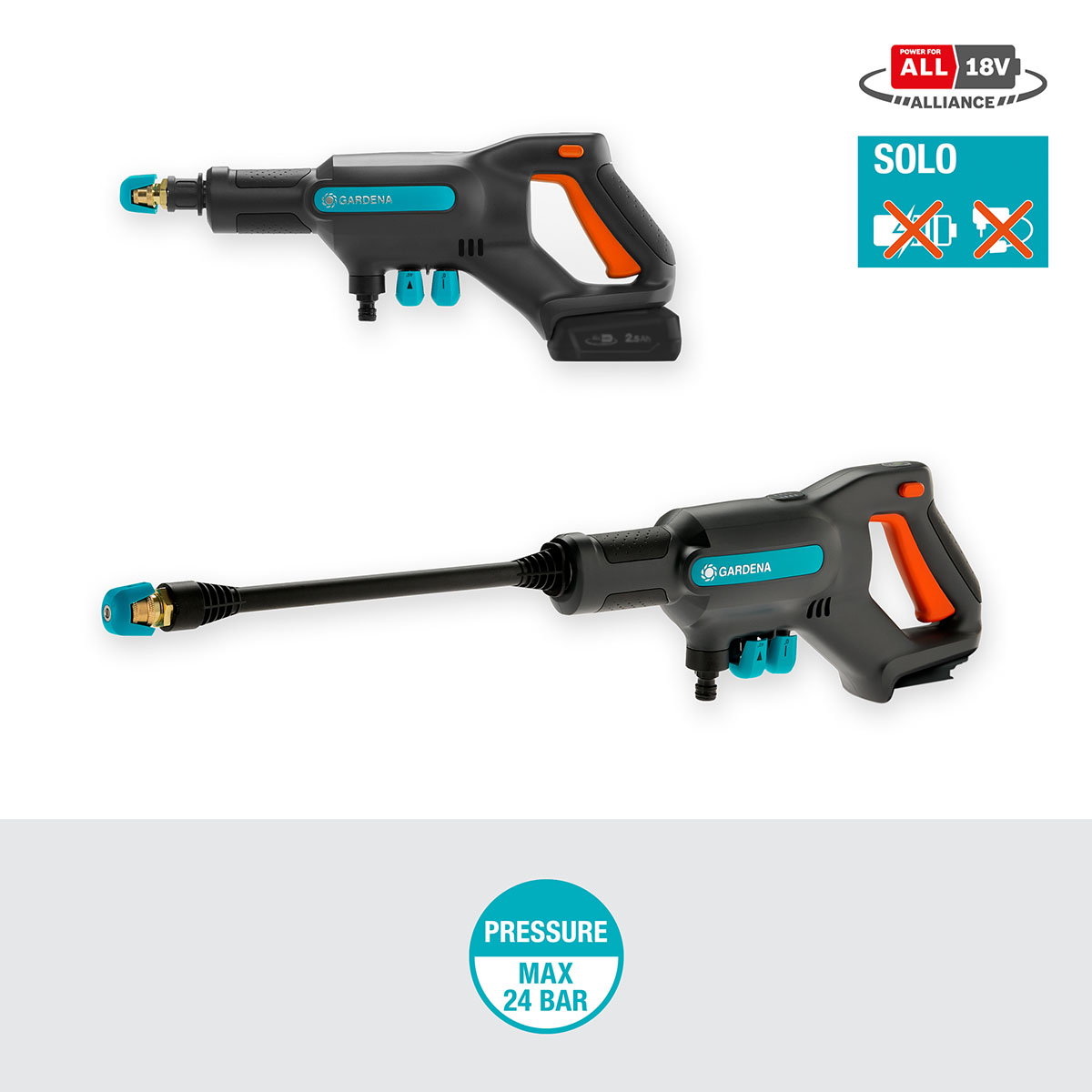 Mellantryckstvätt Garden AquaClean 24/18V utan Batteri