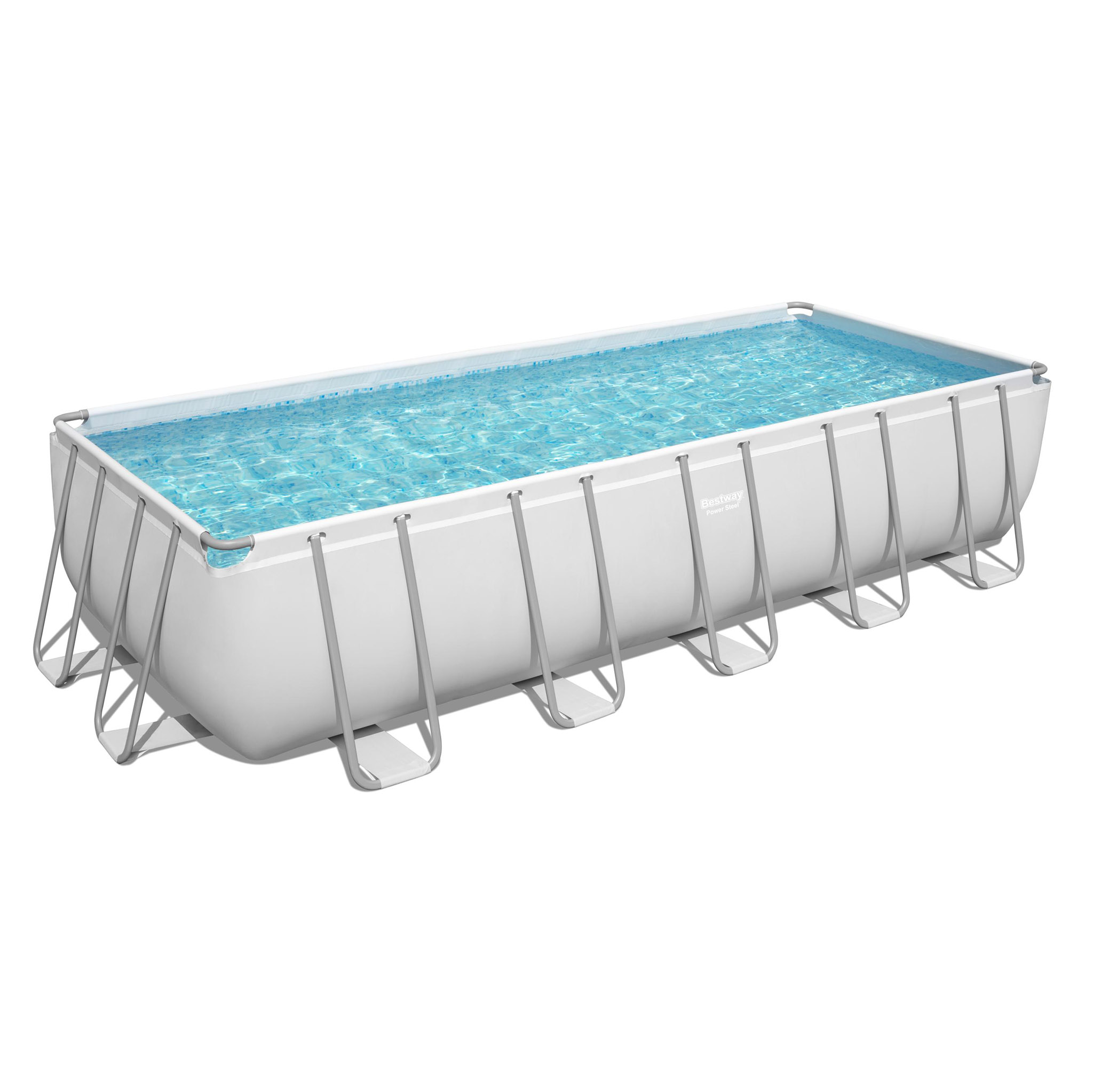 Poolpaket Bestway Power Steel 6,4 x 2,74 m Stålramspool Ovanmark med Filterpump