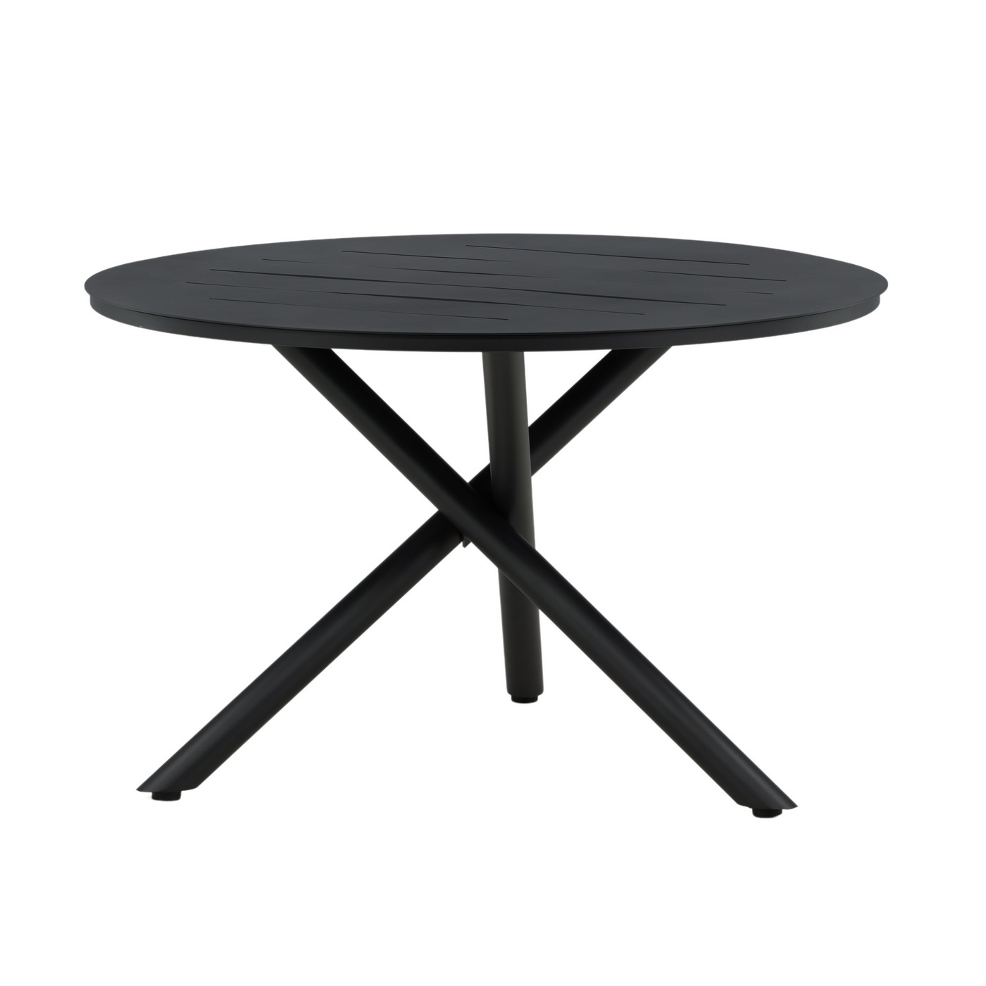 Alma Dining Table - Black Alu - ø120cm Svart