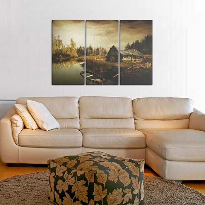 Tavla Arkiio Idyllic Village Triptych