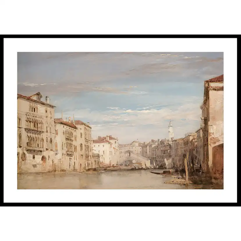 Poster Gallerix The Grand Canal Venice Looking Toward The Rialto By Richard Parkes Bonington