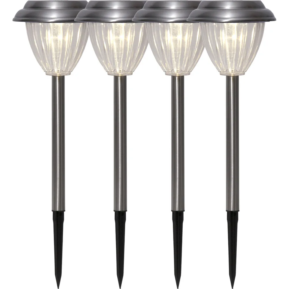 Solcellspollare Star Trading Palma LED Utebelysning med Sensor 4-pack