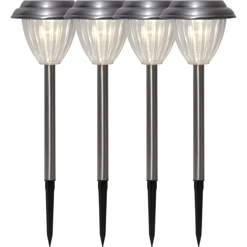 Solcellspollare Star Trading Palma LED Utebelysning med Sensor 4-pack