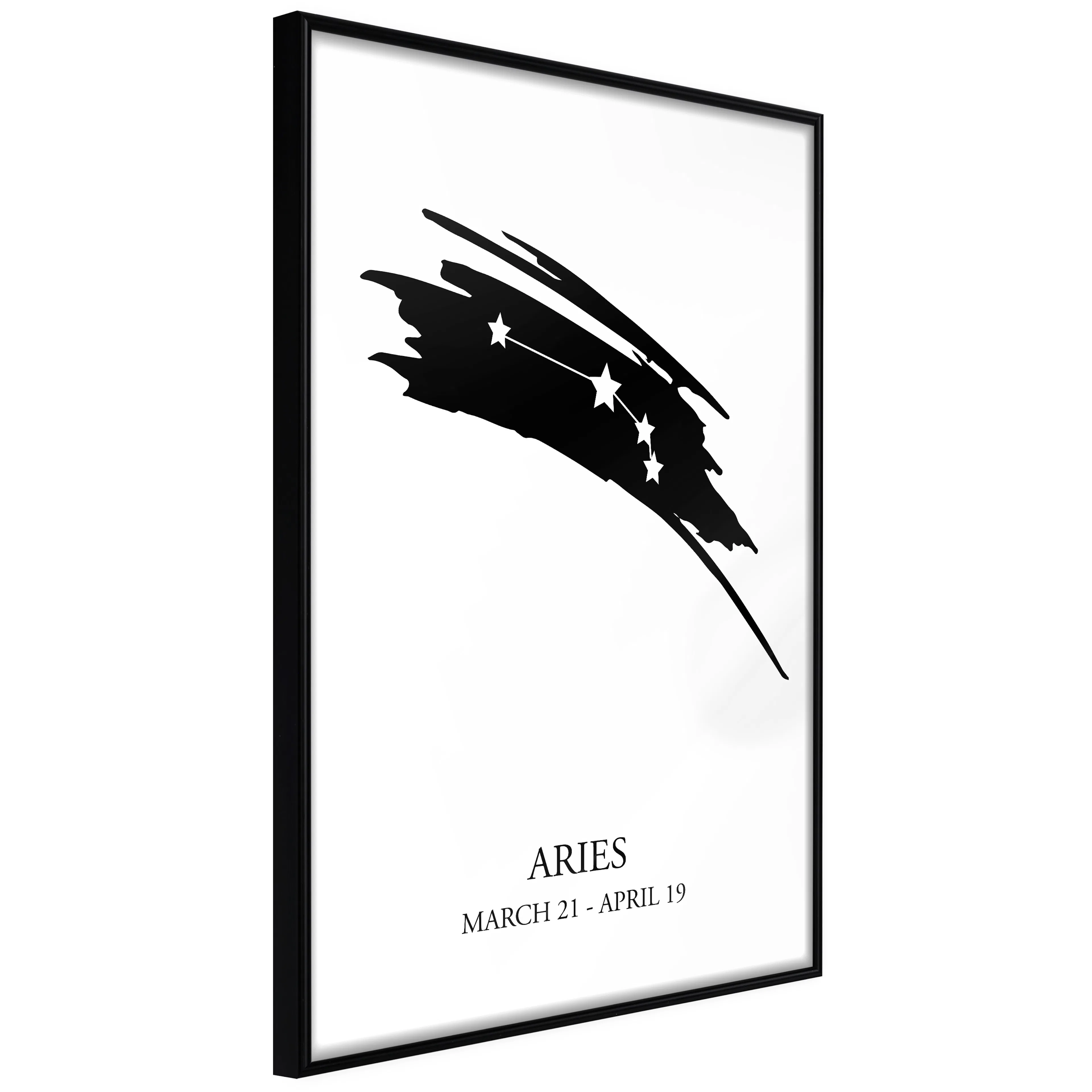 Affisch - Zodiac Signs: Aries [Poster] 40x60 Svart ram, 40x60 cm