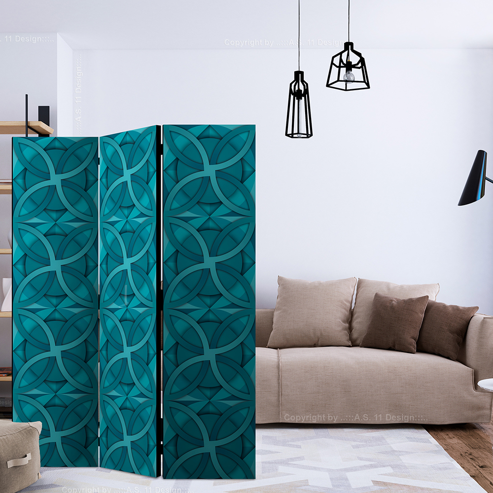 Rumsavdelare Arkiio Geometric Turquoise 135x172 cm