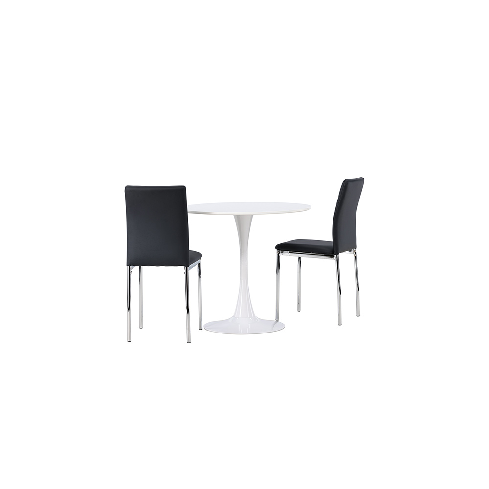 Matgrupp Venture Home Hamden Ø80 cm med 2 st Lily stolar