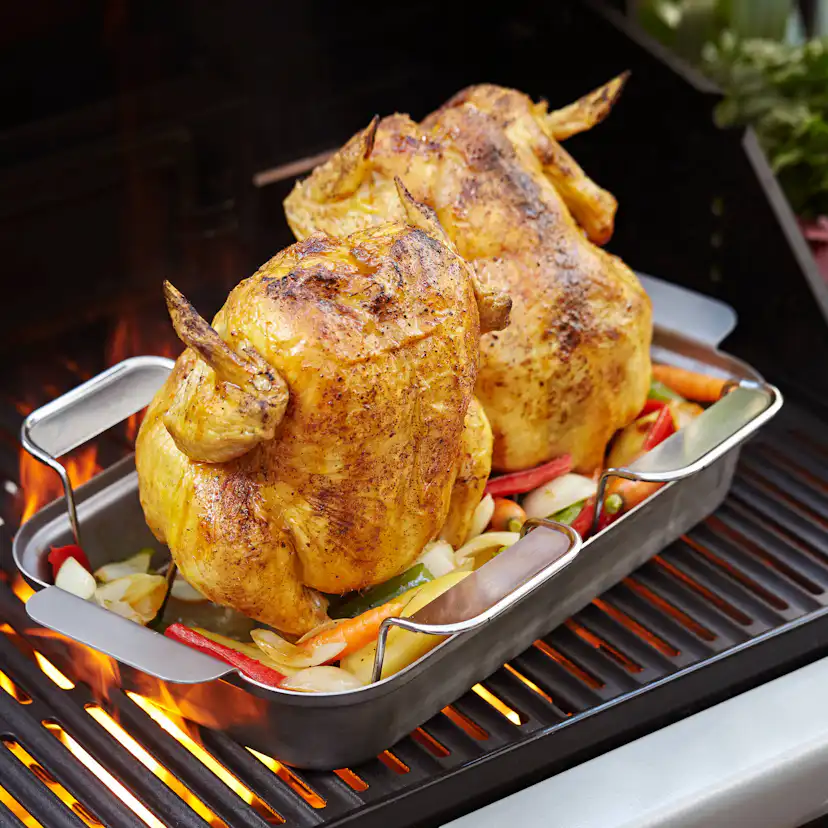 Grillform Fornetto Rostfri Small Med Skärbräda i Bambu