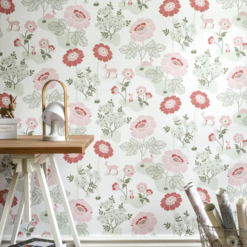 Tapet Duro 1900 Blomsteräng Röd 398-03