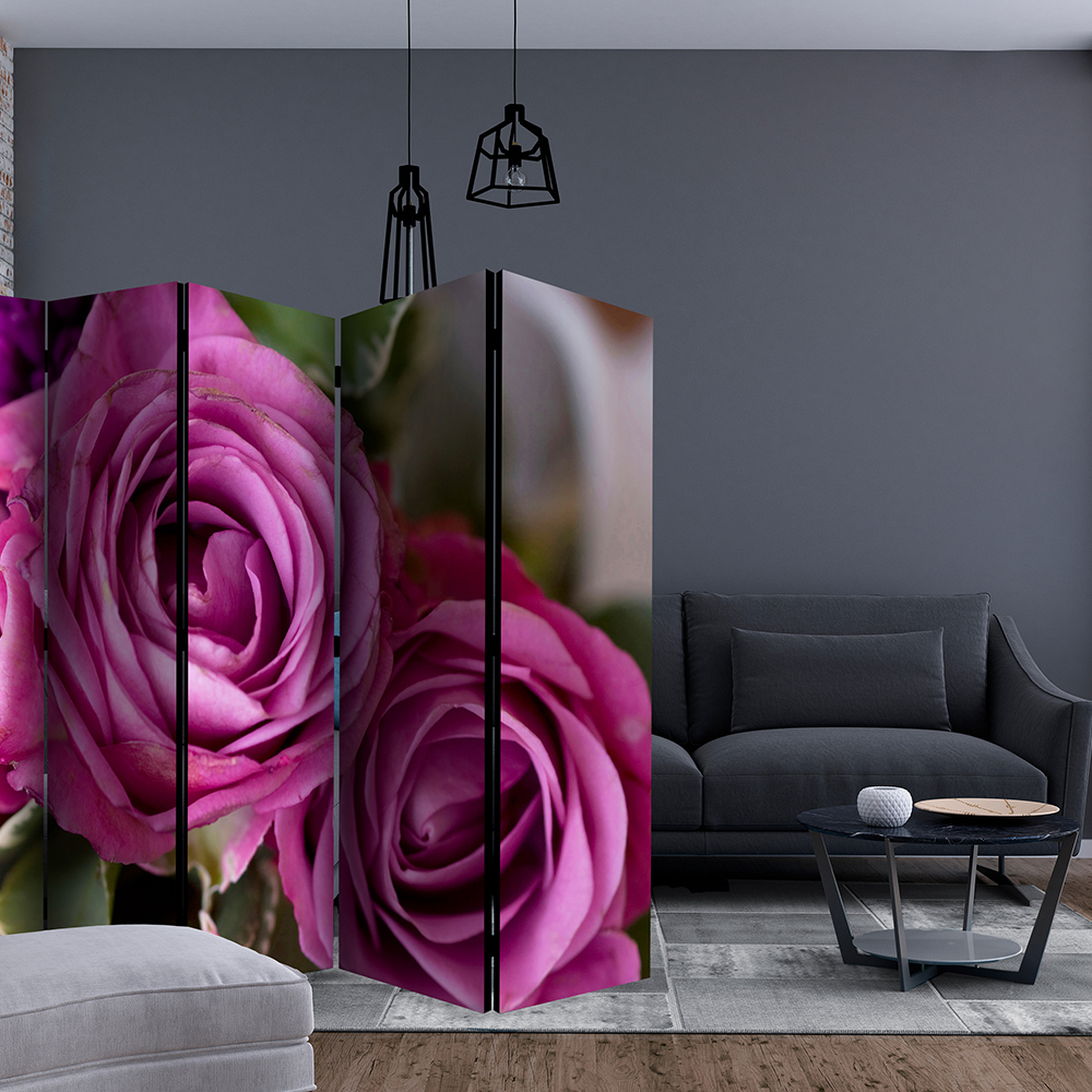 Rumsavdelare Skärmvägg Arkiio Bunch Of Lila Flowers II 225x172 cm