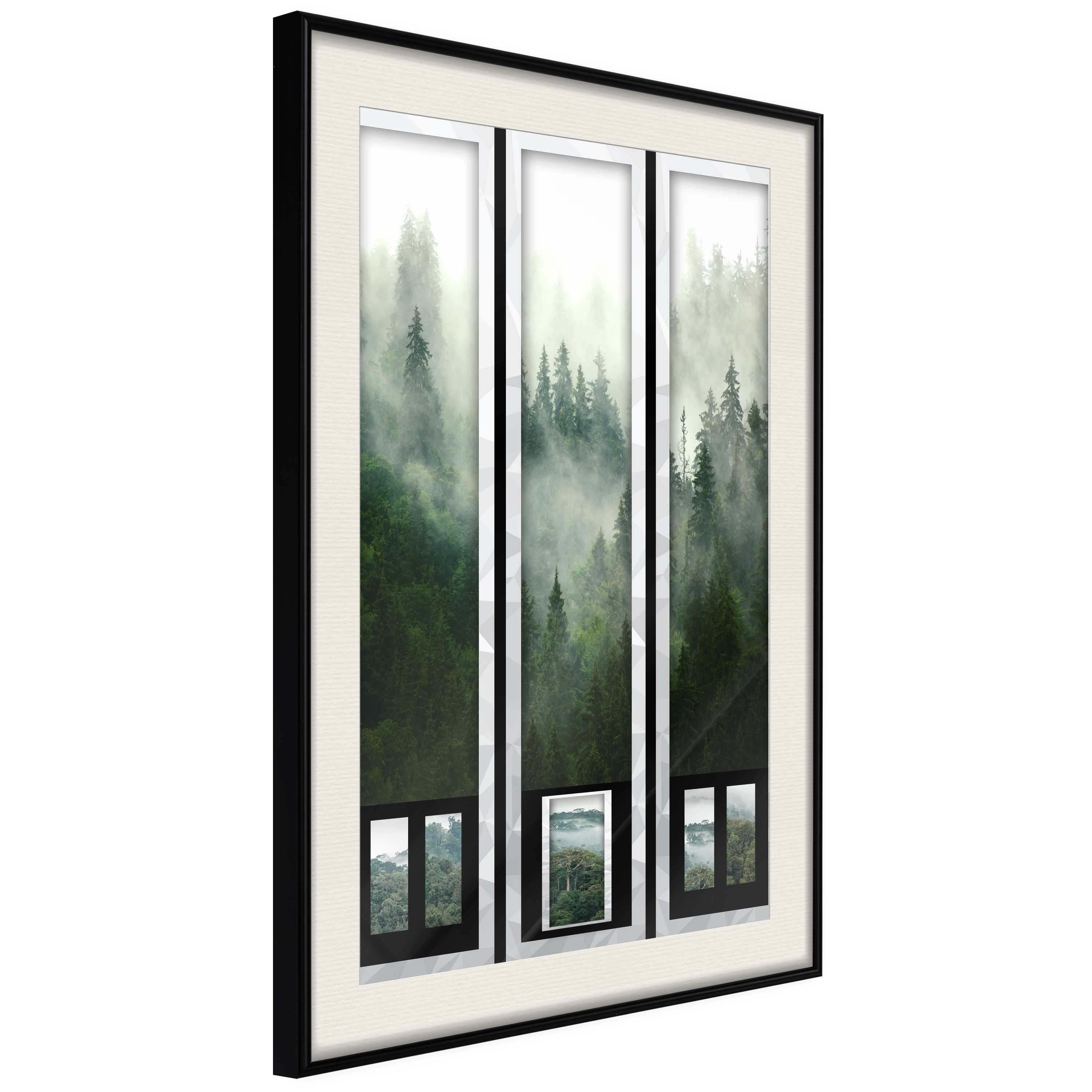 Affisch - Memories Cards [Poster] 40x60 Svart ram med passepartout, 40x60 cm