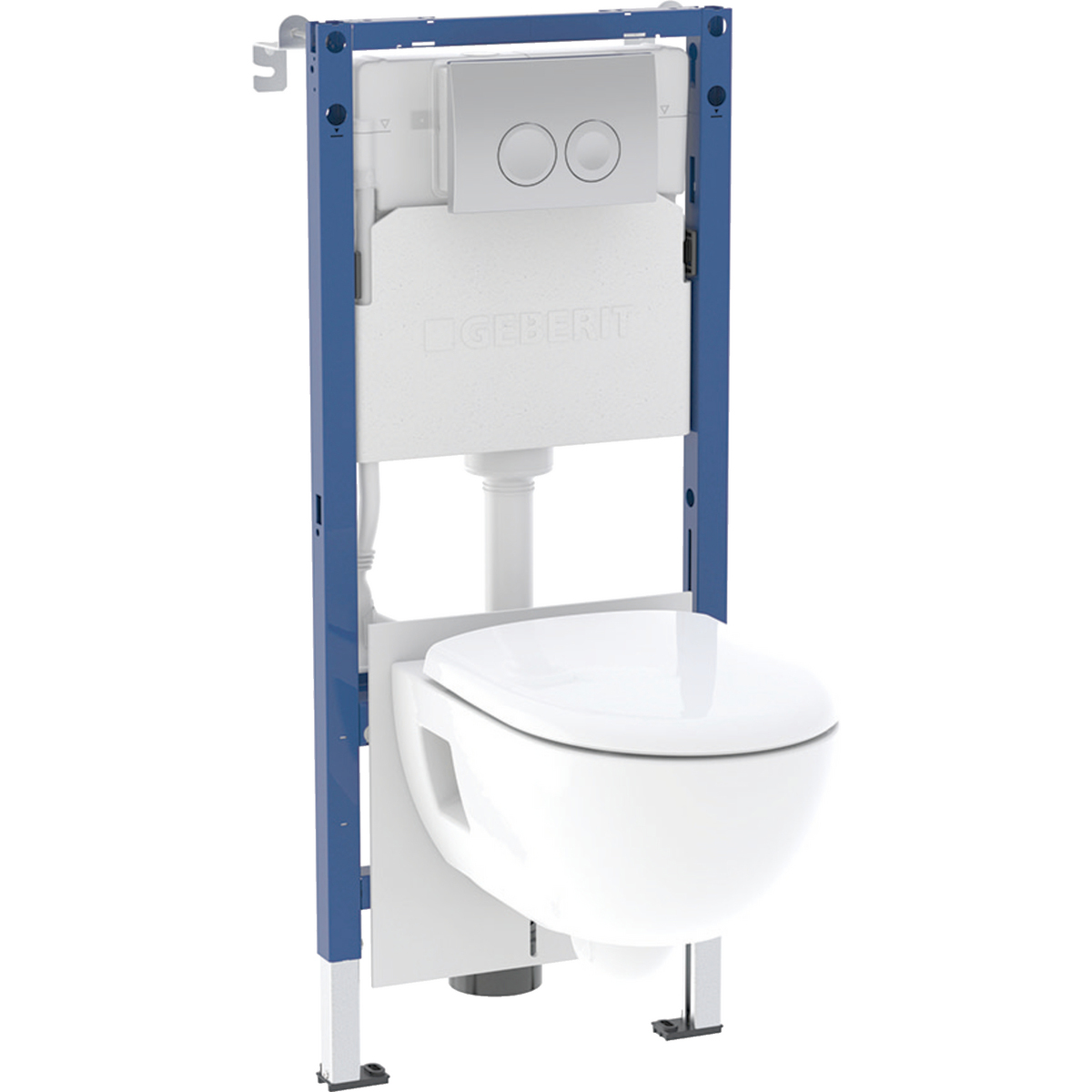 Toalettpaket Geberit Renova med Delta WC-Fixtur och Spolplatta