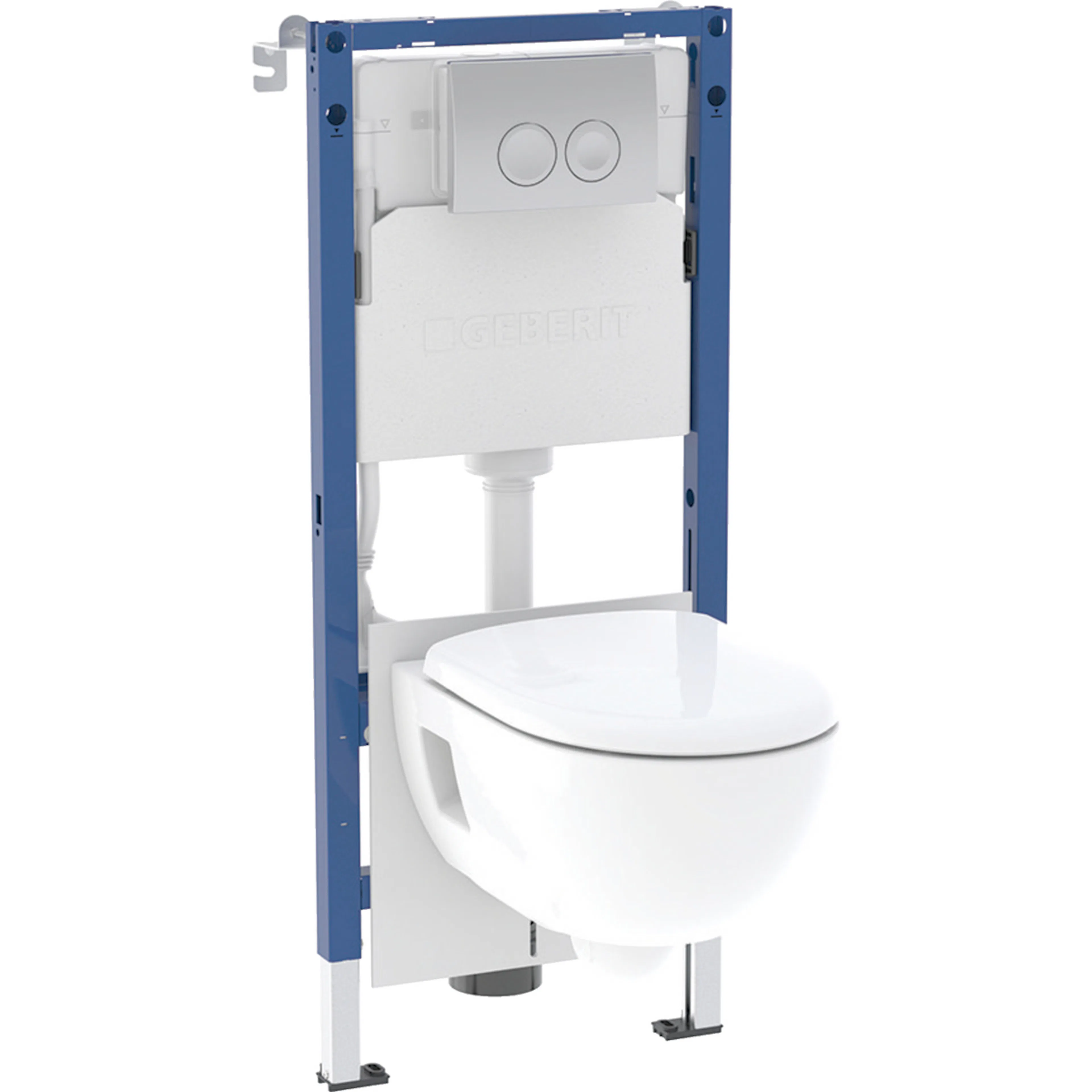 Toalettpaket Geberit Renova med Delta WC-Fixtur och Spolplatta