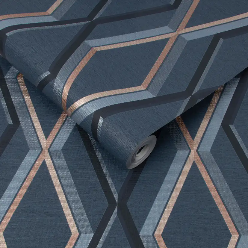 Tapet Superfresco Easy Prestige Geo Navy Blå