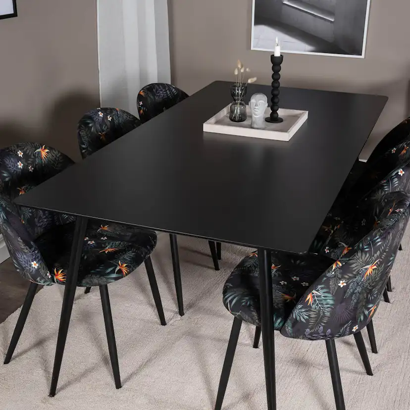 Matgrupp Venture Home Silvia med 6 Valentina Stolar Polyestertyg