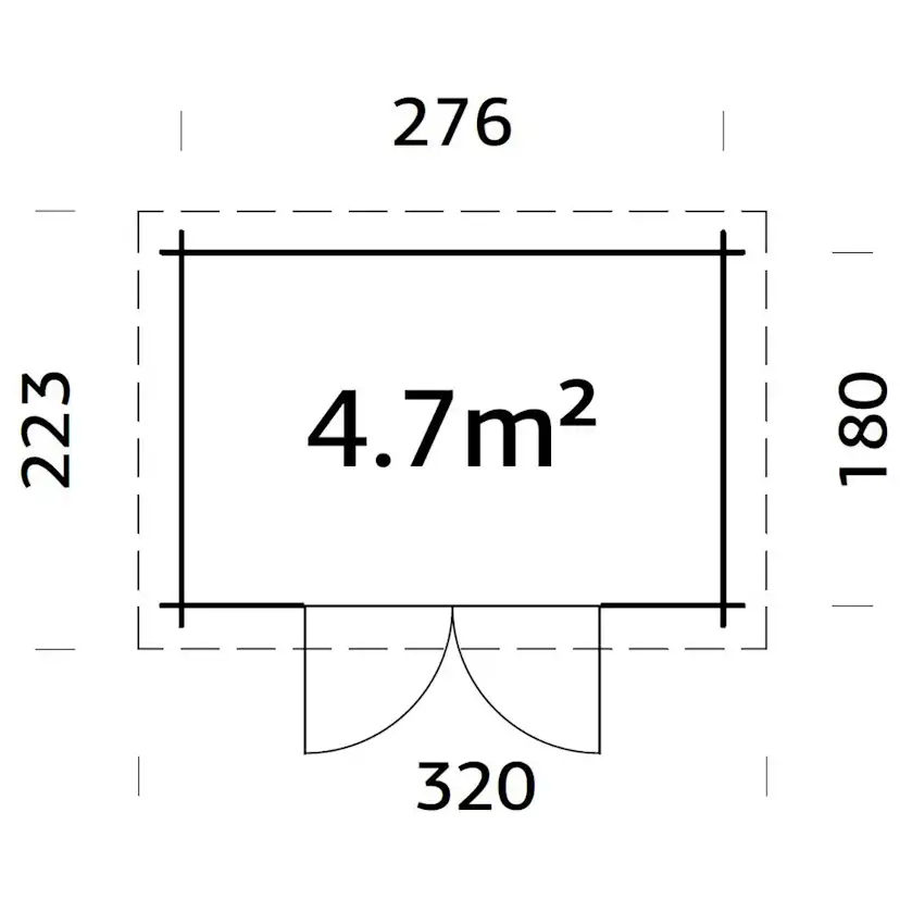 Stuga Palmako Alice 5,0 m2 (inv. 4,7 m2)
