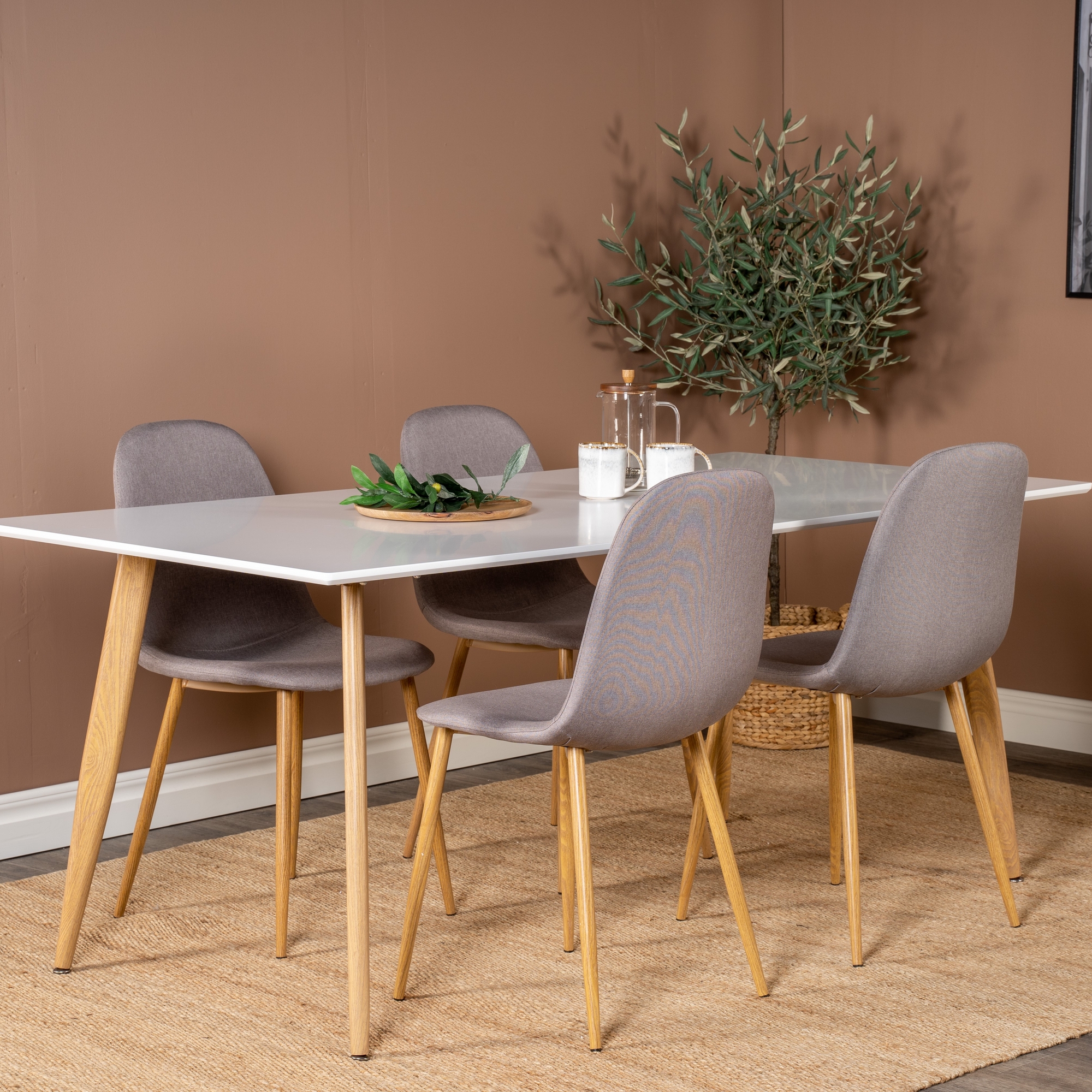 Matgrupp Venture Home Pobbie med 4 Stolar Polyestertyg