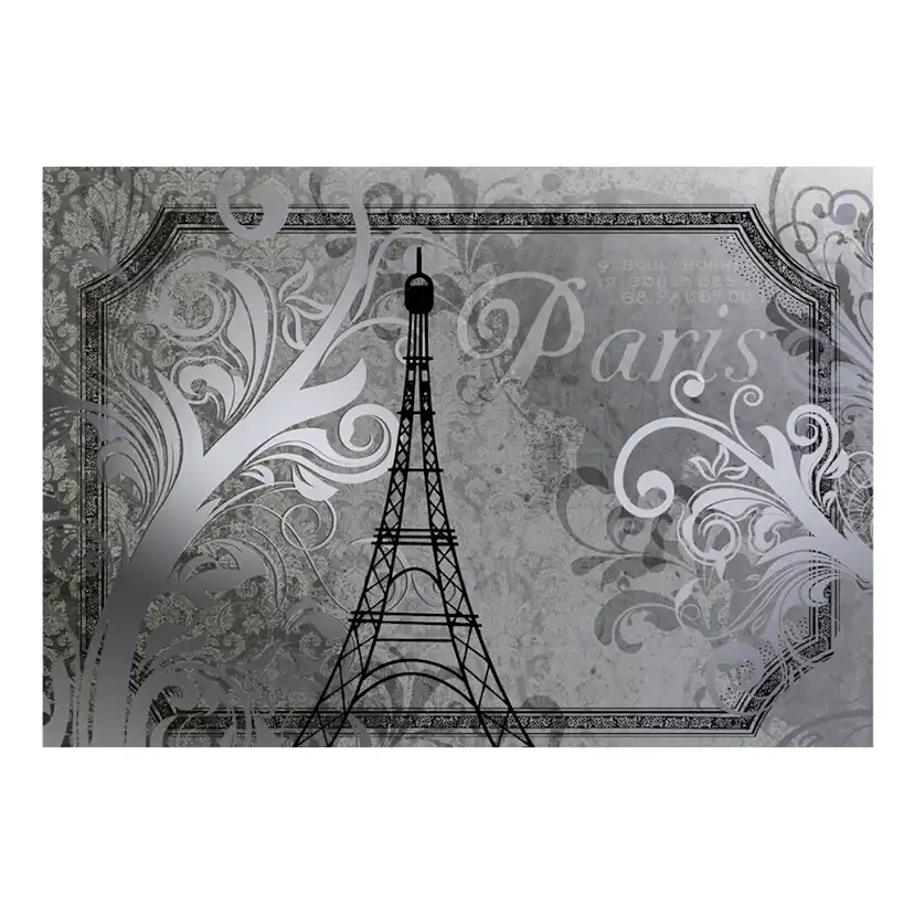 Vintage Paris - silver 250x175 Storlek: 250x175 cm