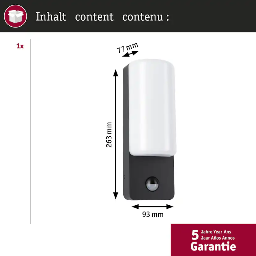 Fasadbelysning LED Paulmann Bonnie IP44 230V