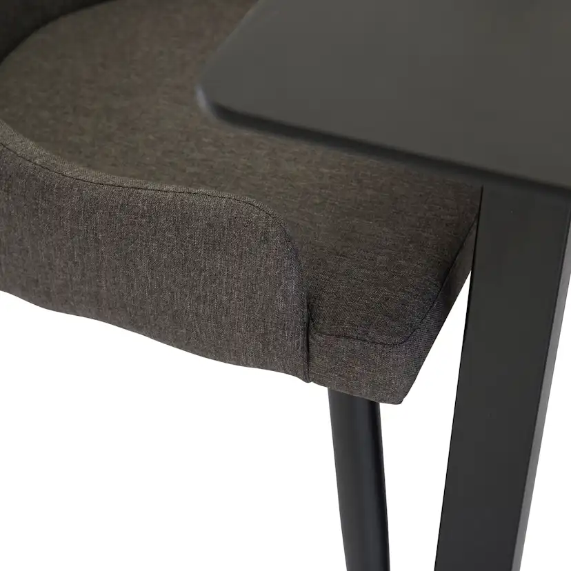 Matgrupp Venture Home Clara Svart med Plake 6 Stolar