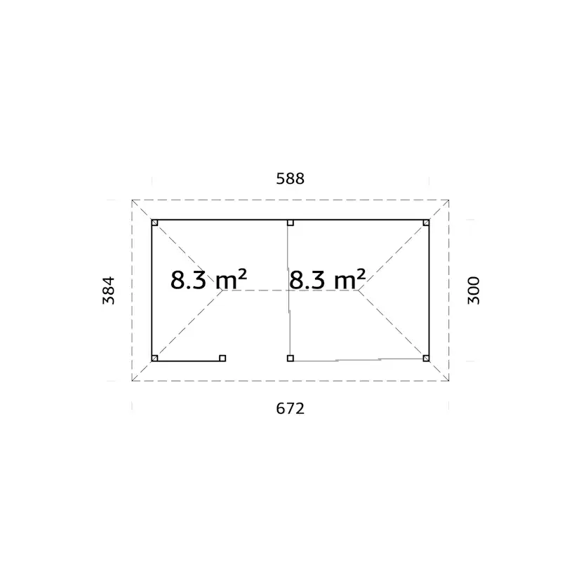 Uterum Palmako Bianca 16,6 m2 Set 207 Slide
