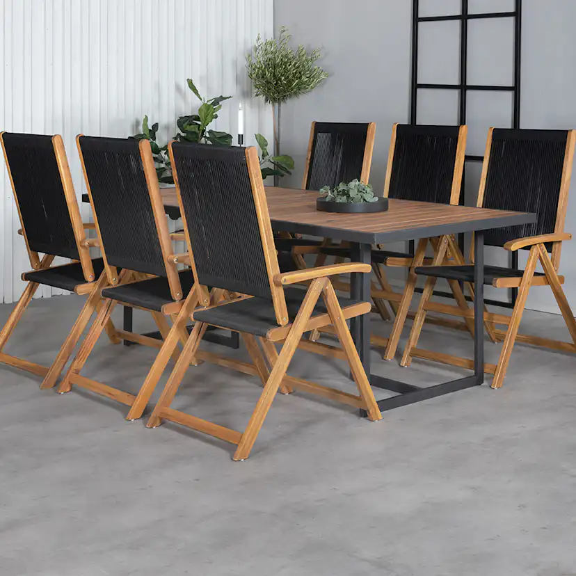 Matgrupp Venture Home King med 6 Lumi Vikbara Matstolar
