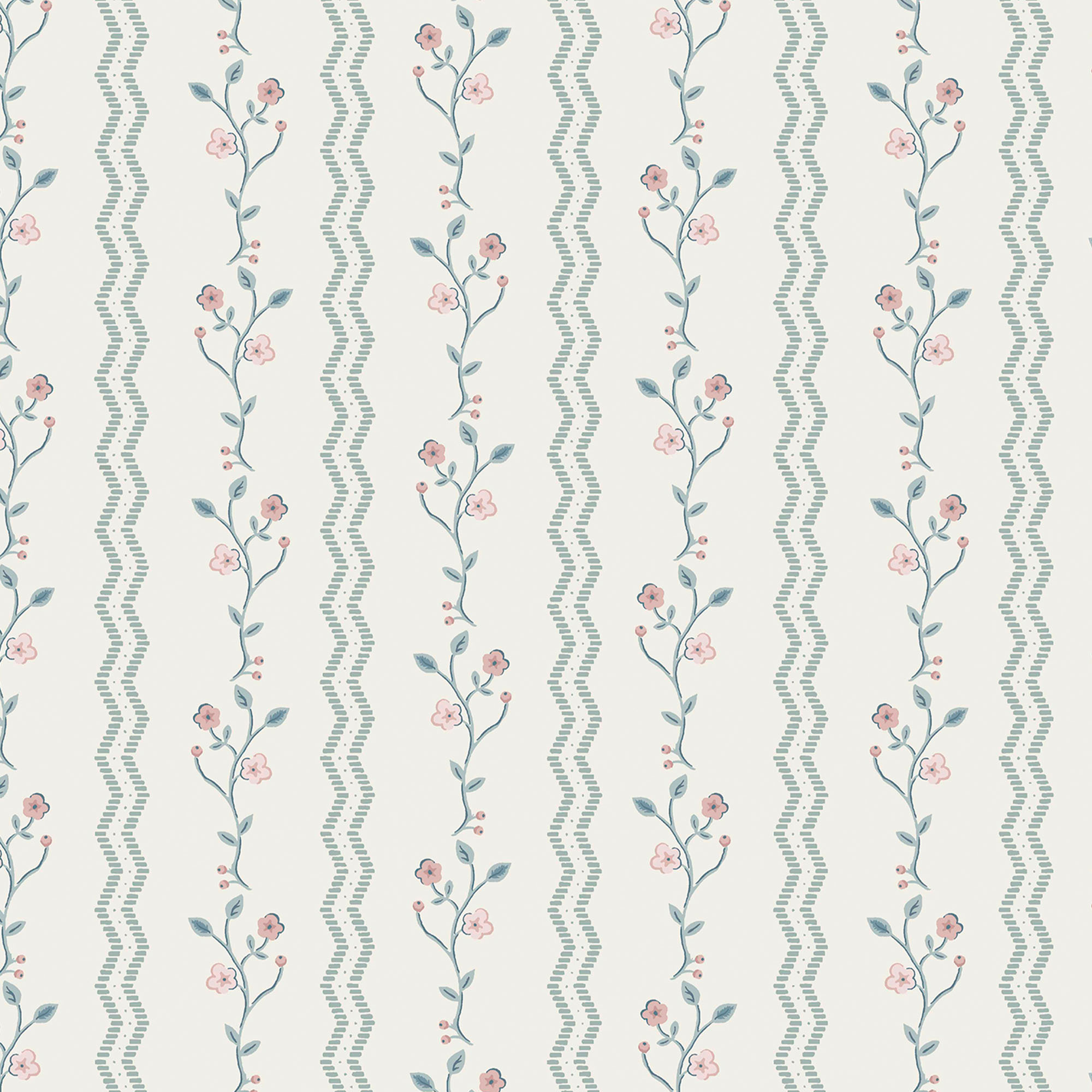 Tapet Laura Ashley Blencow Stripe Dark Duck Egg Blå 122748