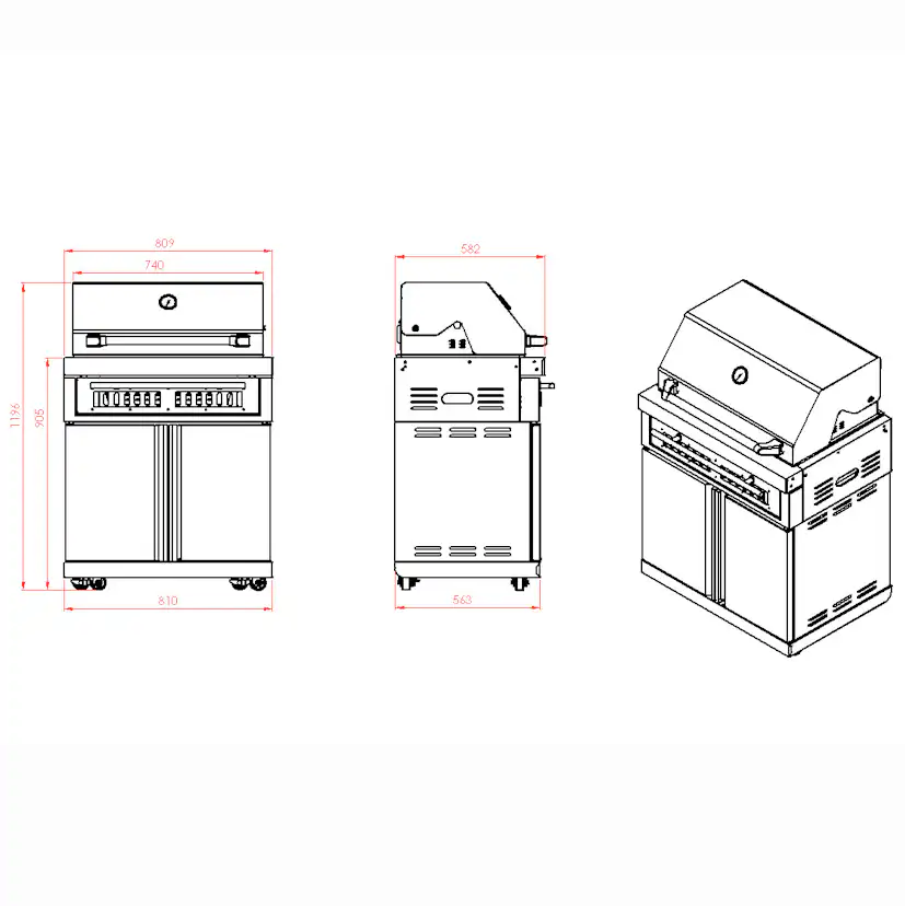 Kolgrill MyOutdoorKitchen Stainless Collection