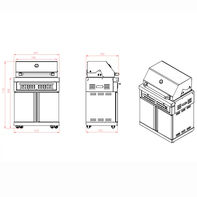 Kolgrill MyOutdoorKitchen Stainless Collection