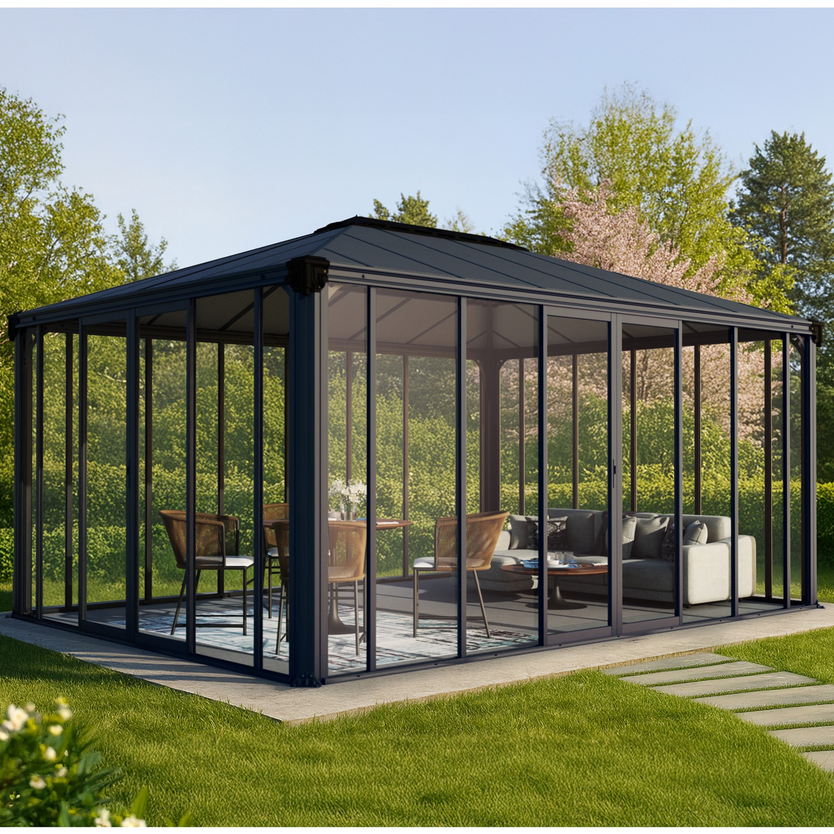 Växthus Canopia by Palram Ledro Aluminium Orangeri 18 m²