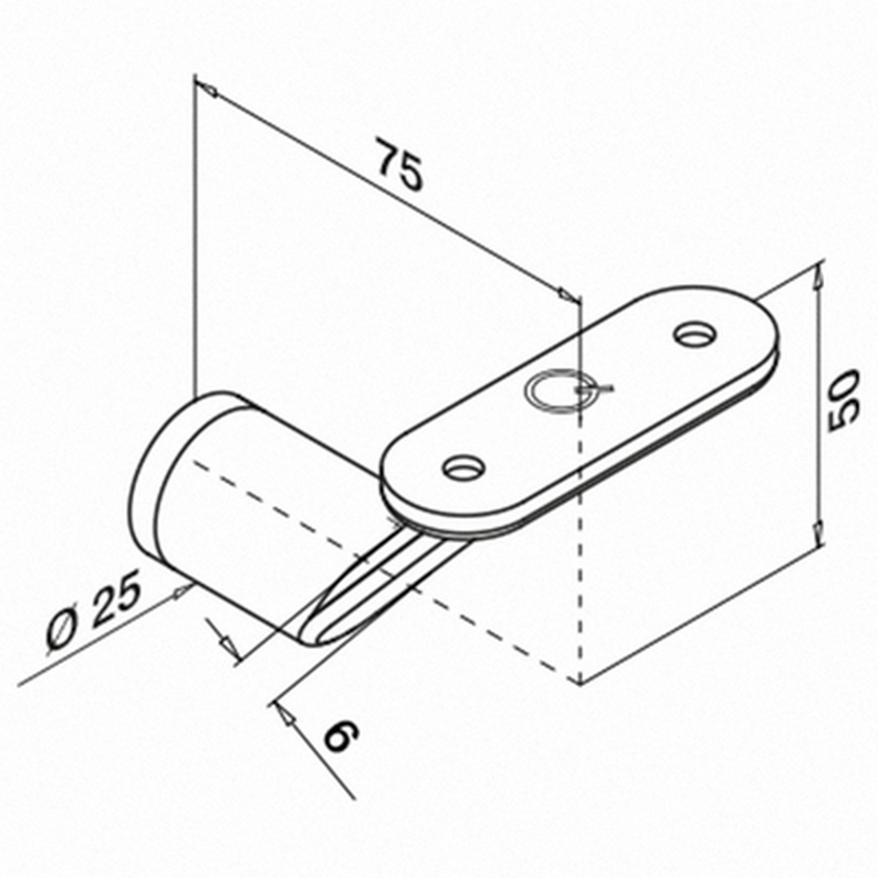 Väggfäste Herrljunga Ledstångsfabrik 0123 Inomhus Plan