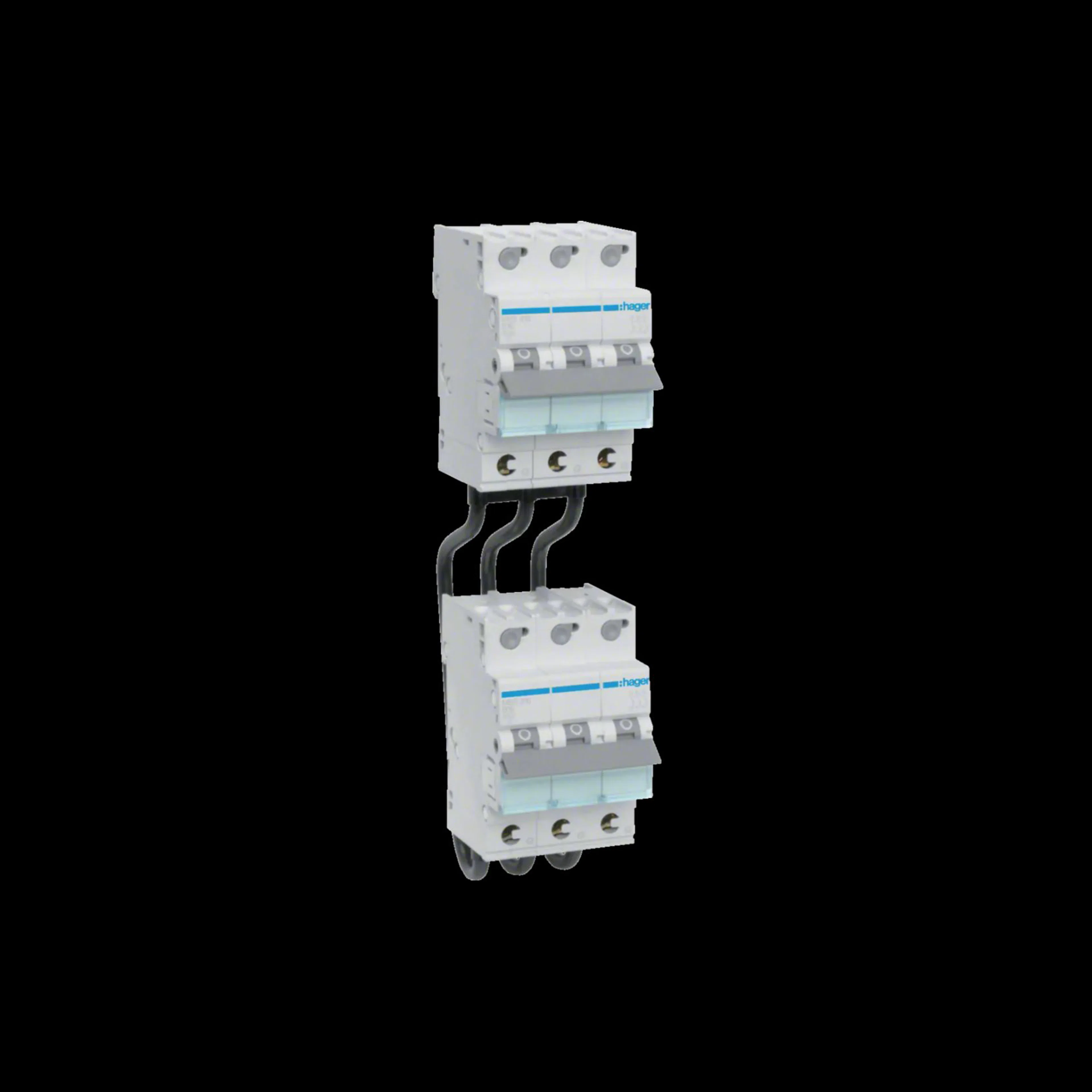 Överkopplingsbygel Hager med Radavstånd 125 mm för Gamma/Vector/Golf/Volta/FW-kapslingar
