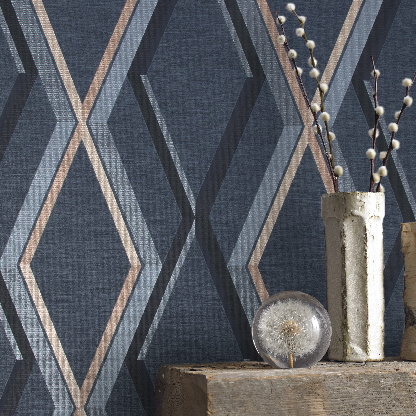 Tapet Superfresco Easy Prestige Geo Navy Blå