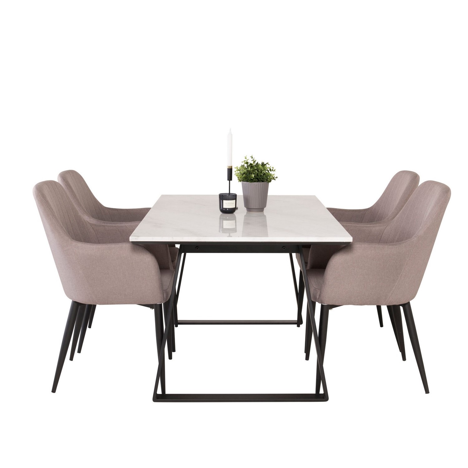 Matgrupp Venture Home Estelle Rektangulär med 4st Comfort Stolar