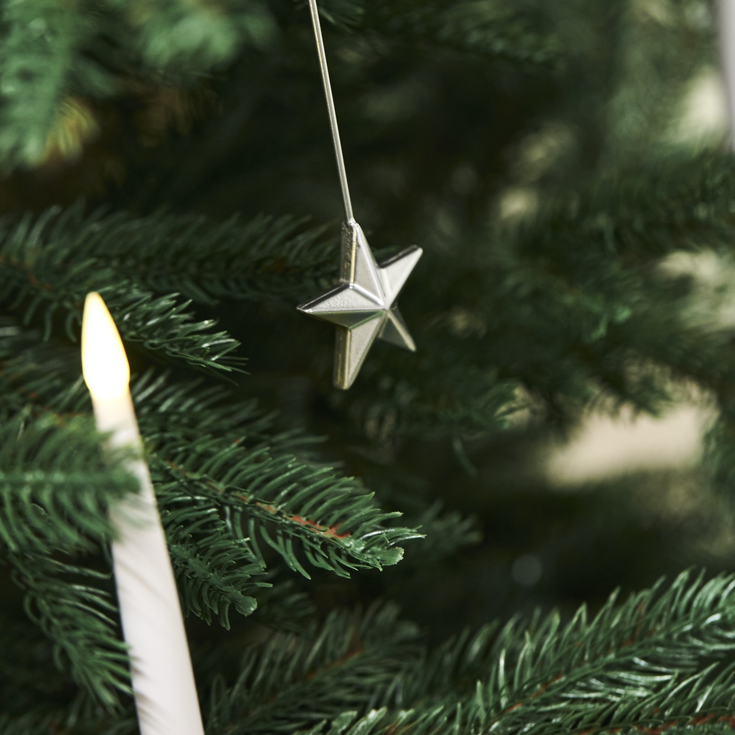 Julgransljus 20 st. m/hållare och fjärrkontroll, silver NORD Silverstjärna