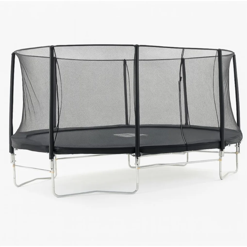 Studsmatta Trekrunner Oval med Skyddsnät 3,05x4,88 m