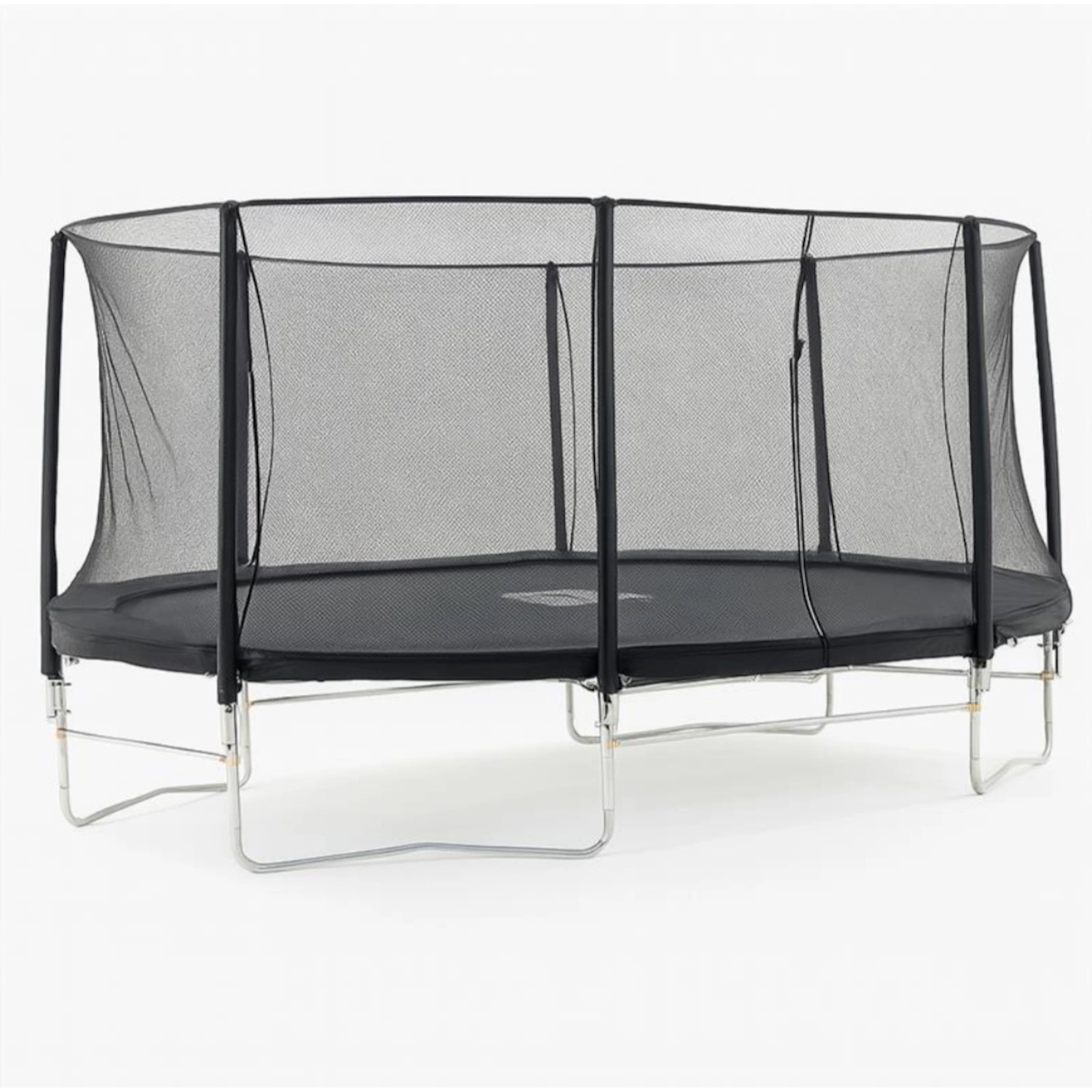 Studsmatta Trekrunner Oval med Skyddsnät 3,05x4,88 m