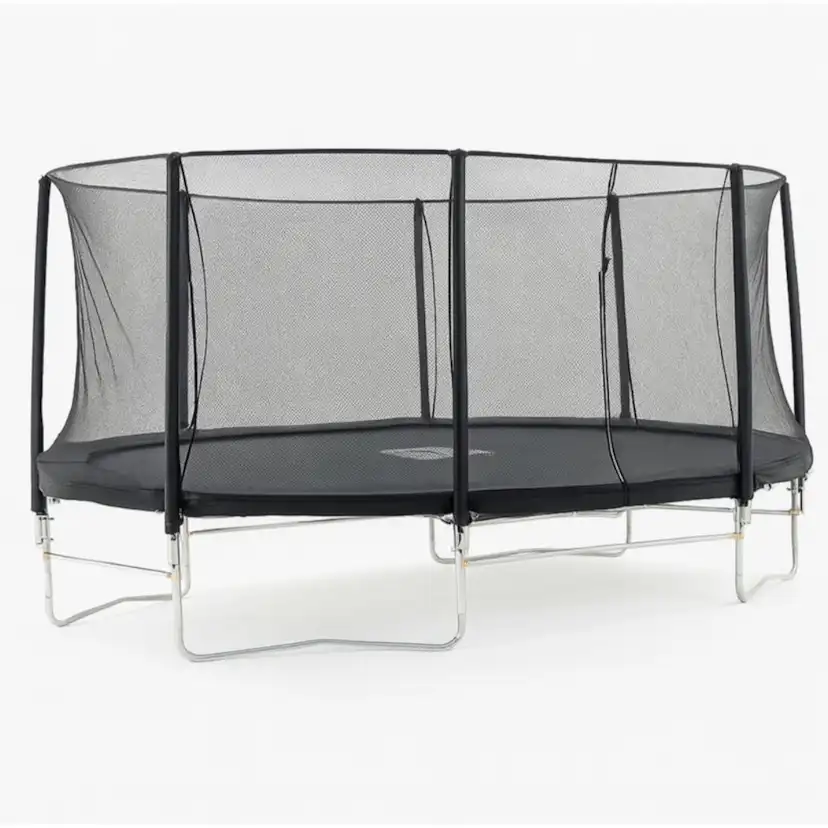 Studsmatta Trekrunner Oval med Skyddsnät 3,05x4,88 m