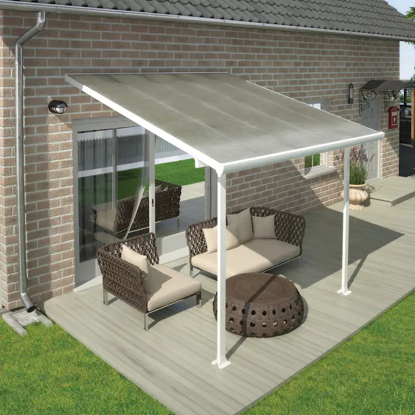 FERIA PATIO COVER 9,1 M2 - 3X3,05M WHITE Vit 3X3,05 m
