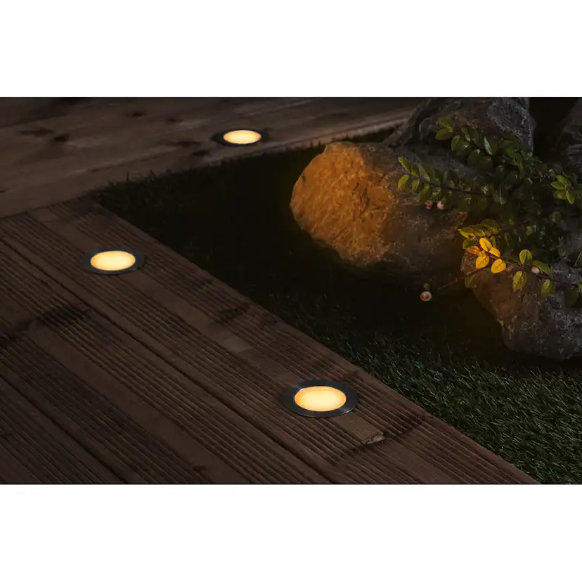 LED Infälld Markbelysning Paulmann Plug & Shine Floor Eco IP67 24V 3-pack med Kabel & Transformator