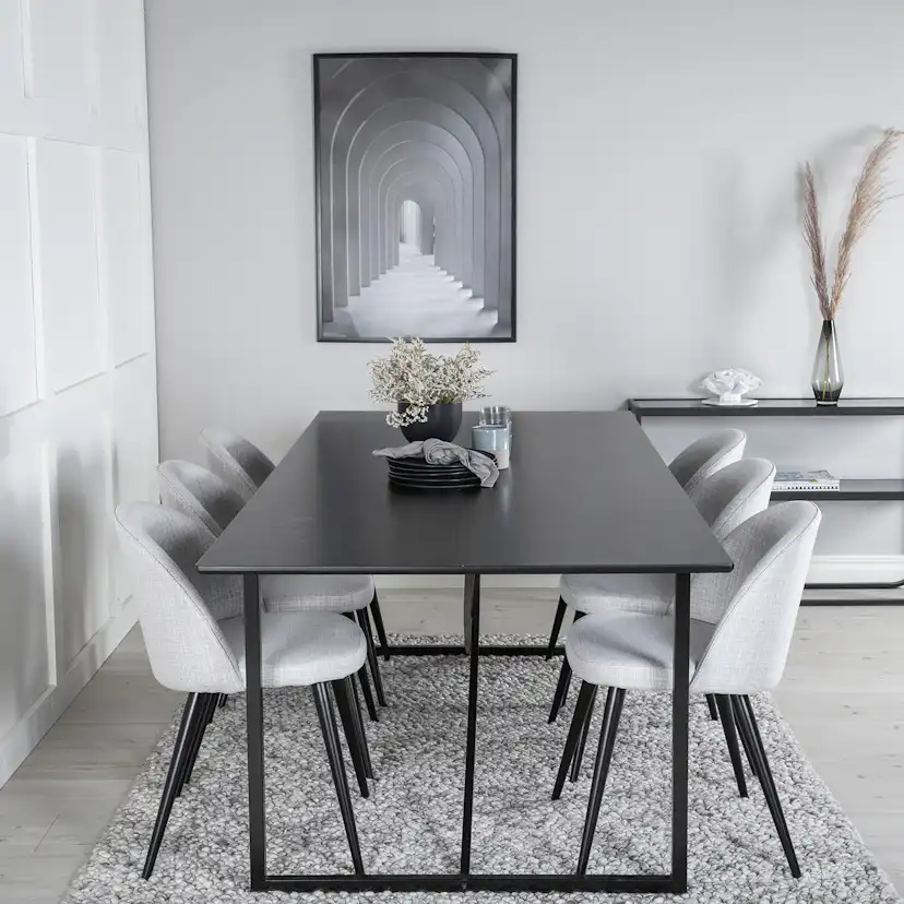 Matgrupp Venture Home Palaba med 6 Valentina Stolar Polyestertyg