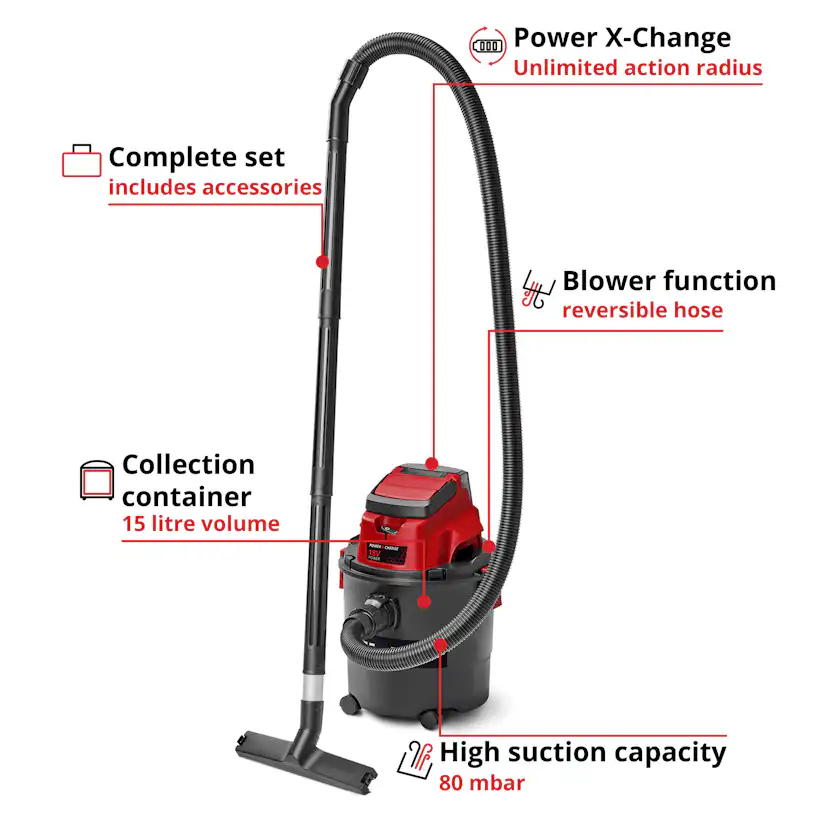 Våt & Grovdammsugare Einhell TC-VC 18/15 Li-Solo Sladdlös utan Batteri