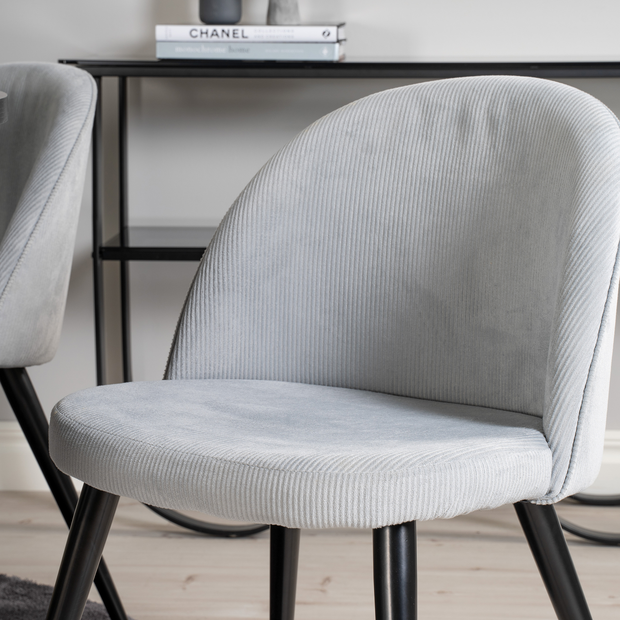 Copenhagen - Dining Table round - Black / Black+Velvet matst Svart/Grå