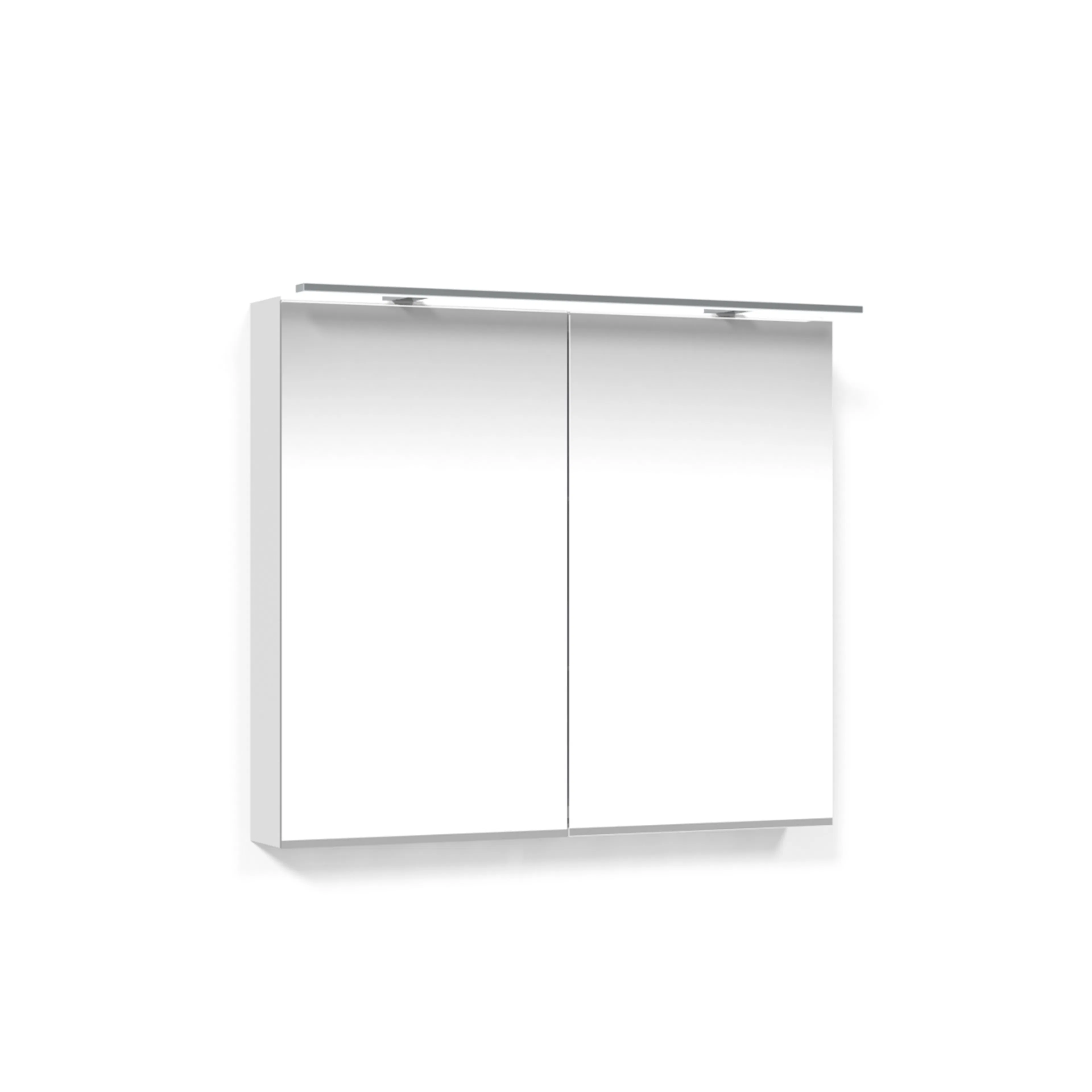 Crown Spgskp 80 Vit Ram.Bel Bredd: 800 mm, Vit, Dubbla luckor, Utan Förstoringsspegel